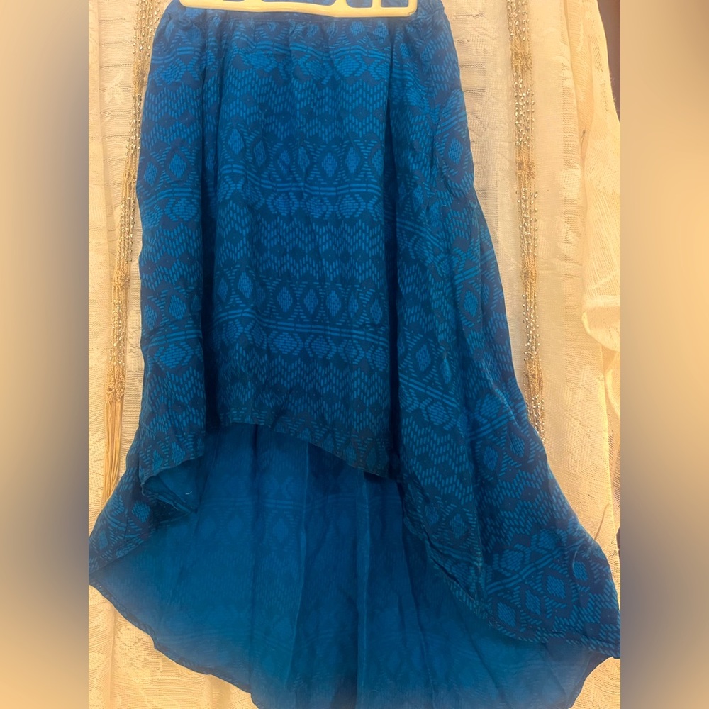Boho elastic bland blue skirt